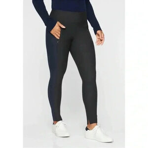 Athleta Stellar Tight,‎ Black/ Navy #870815 size S